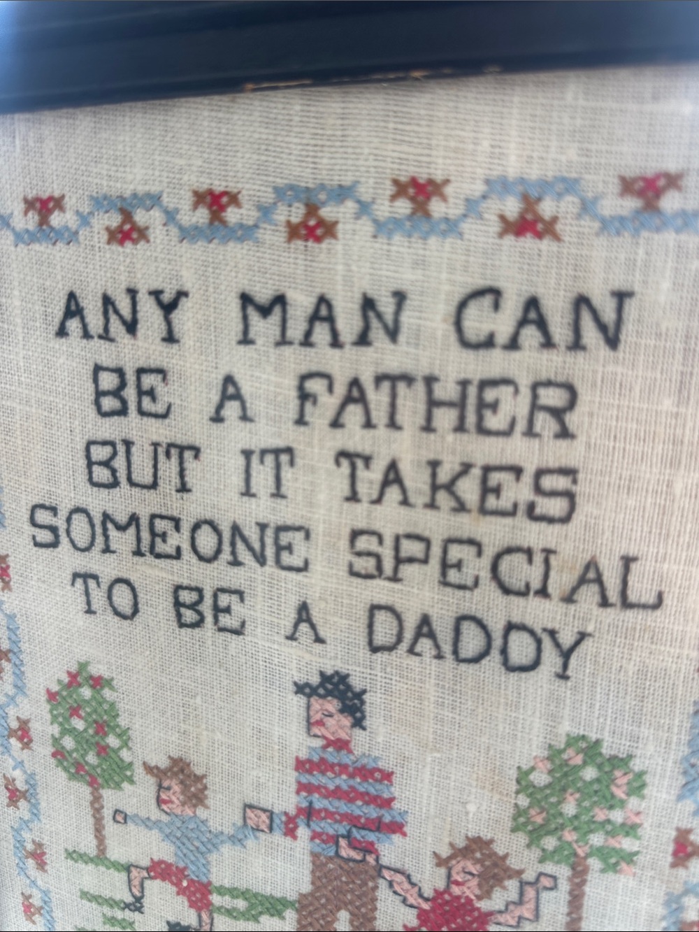 Vintage Framed Cross Stitch - Father - Picture 3 of 7